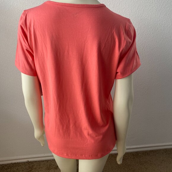 Princess Cruises women bling Rhinestone beaded Blue or Coral Top tee Size L NEW - Picture 7 of 7